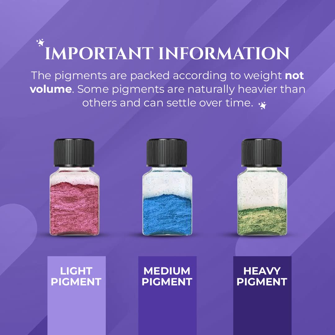 Vibrant Pearl/ Mica Pigment - Set of 6 (Vibrant Colors, 20gm Each)