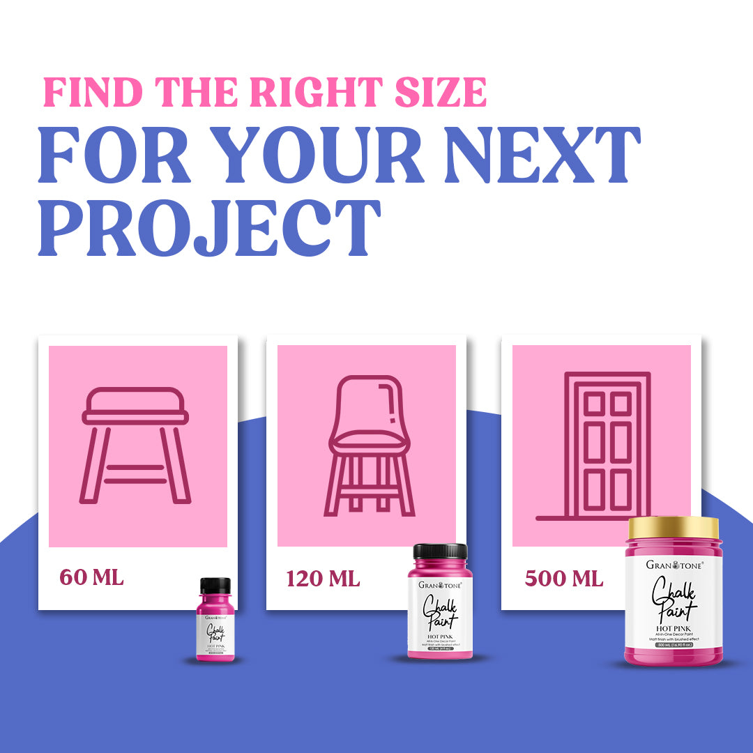 GRANOTONE Chalk Paint for Furniture, Home Decor, Crafts - Eco-Friendly - All-in-One - No Wax Needed.