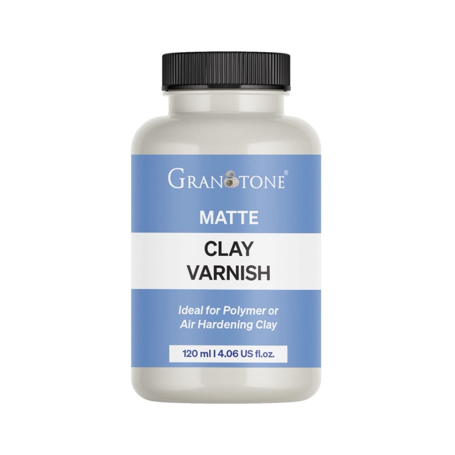 GRANOTONE Clay Varnish Gloss Water Based Clear Protective Finish for Air Dry Polymer Glaze Effect Craft Items Made in India