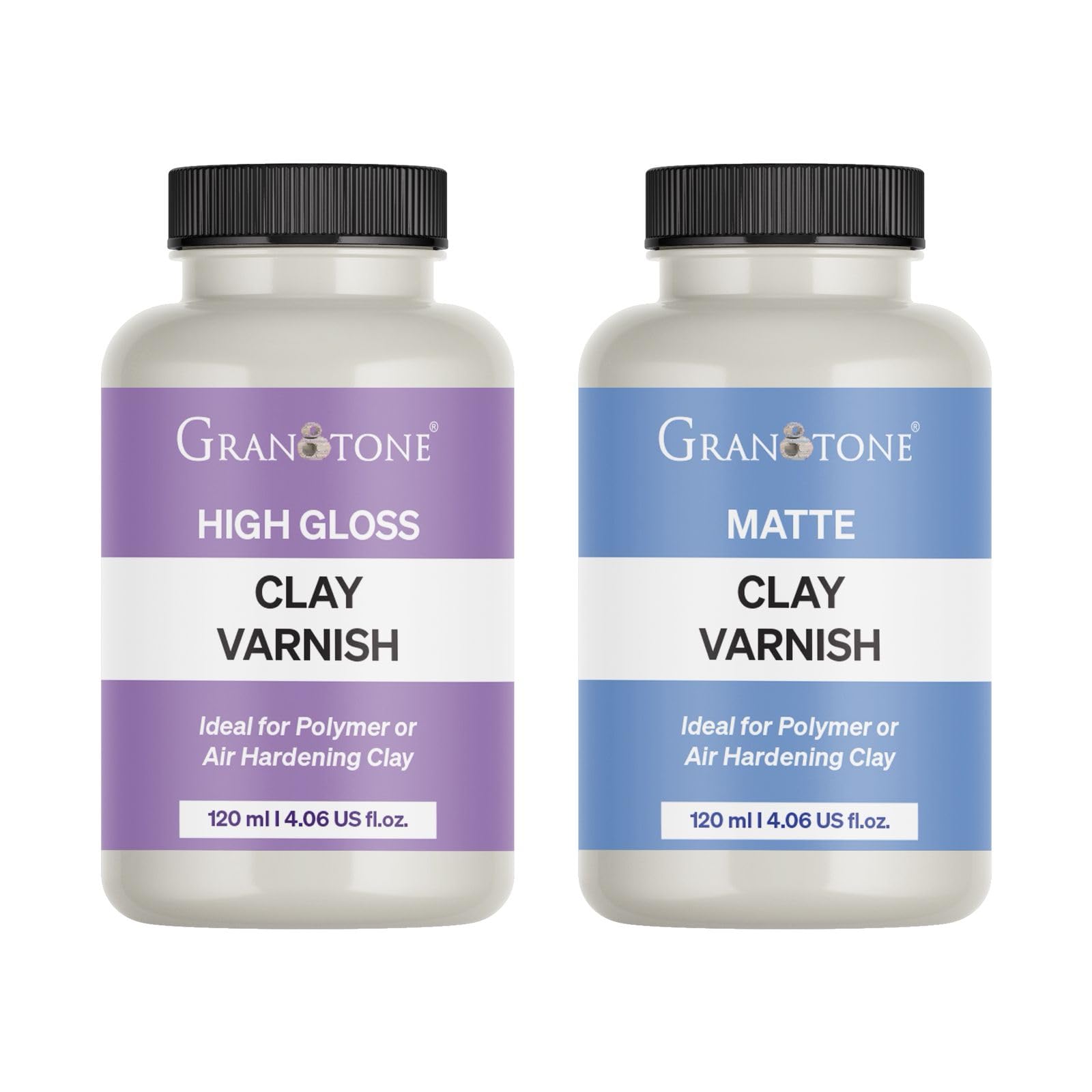 GRANOTONE Clay Varnish Gloss Water Based Clear Protective Finish for Air Dry Polymer Glaze Effect Craft Items Made in India