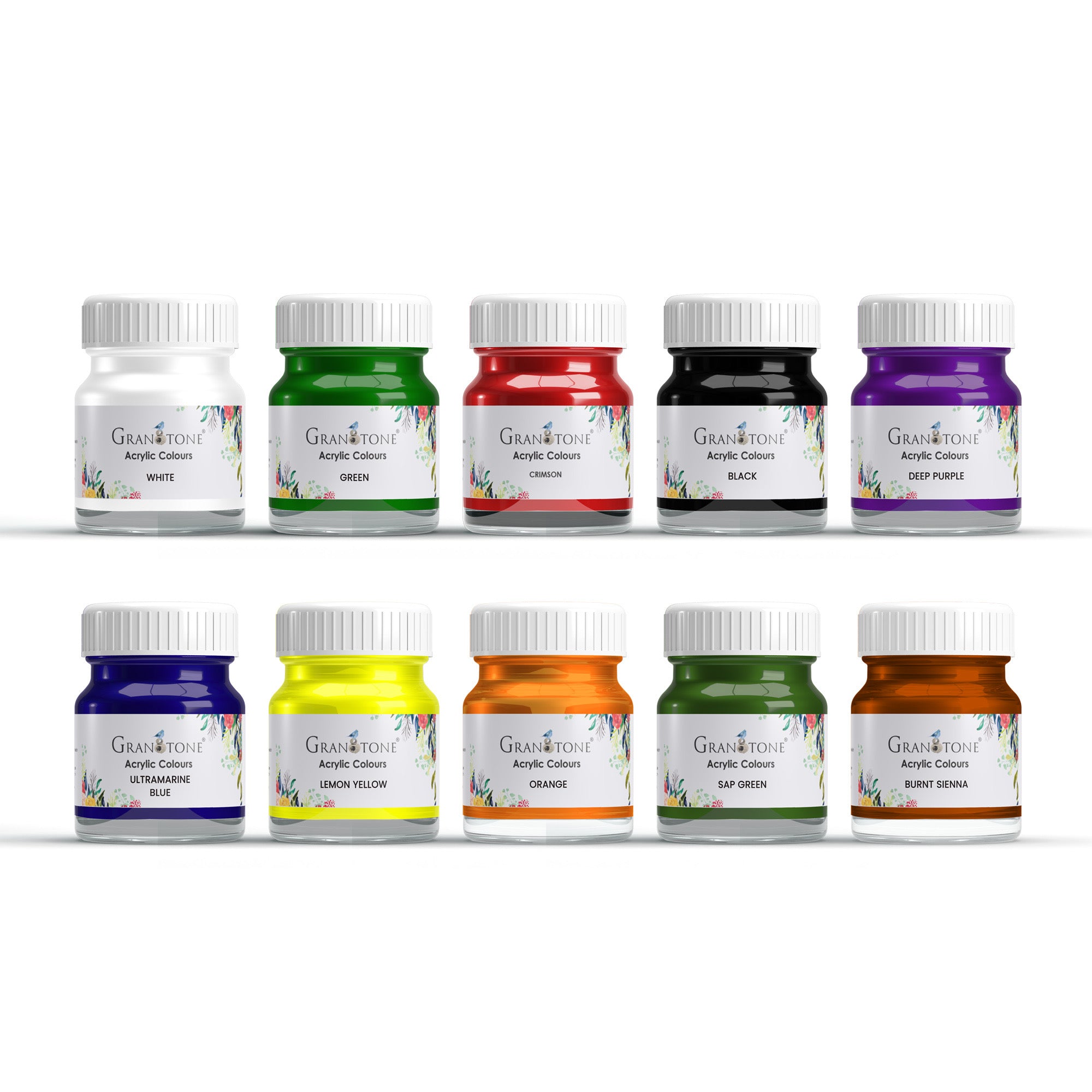 GRANOTONE Artist's Acrylic Paint Set 15 ml, 10 colors