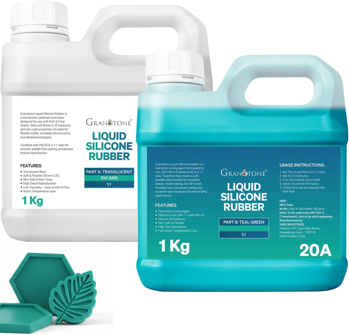 Granotone Liquid Silicone Rubber for Mould Making | 1:1 Mix