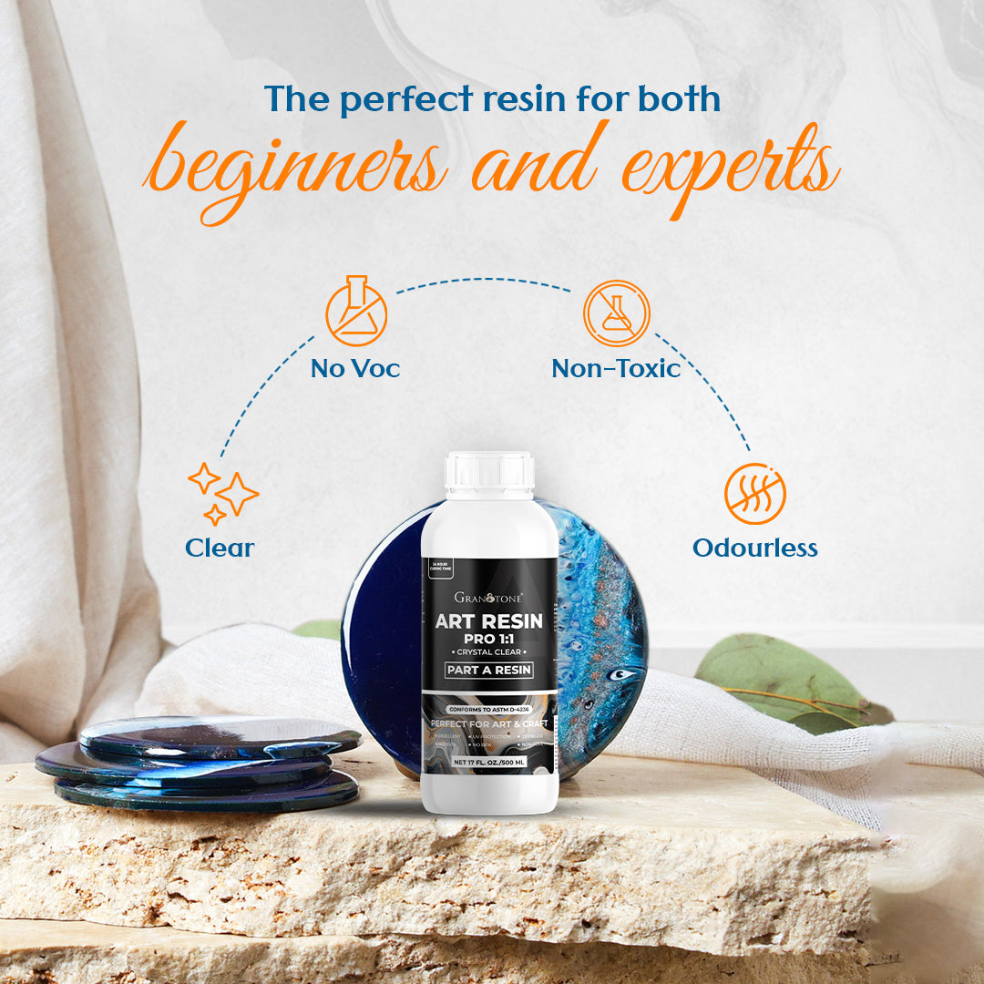 GRANOTONE Crystal Clear Epoxy Resin Art Kit