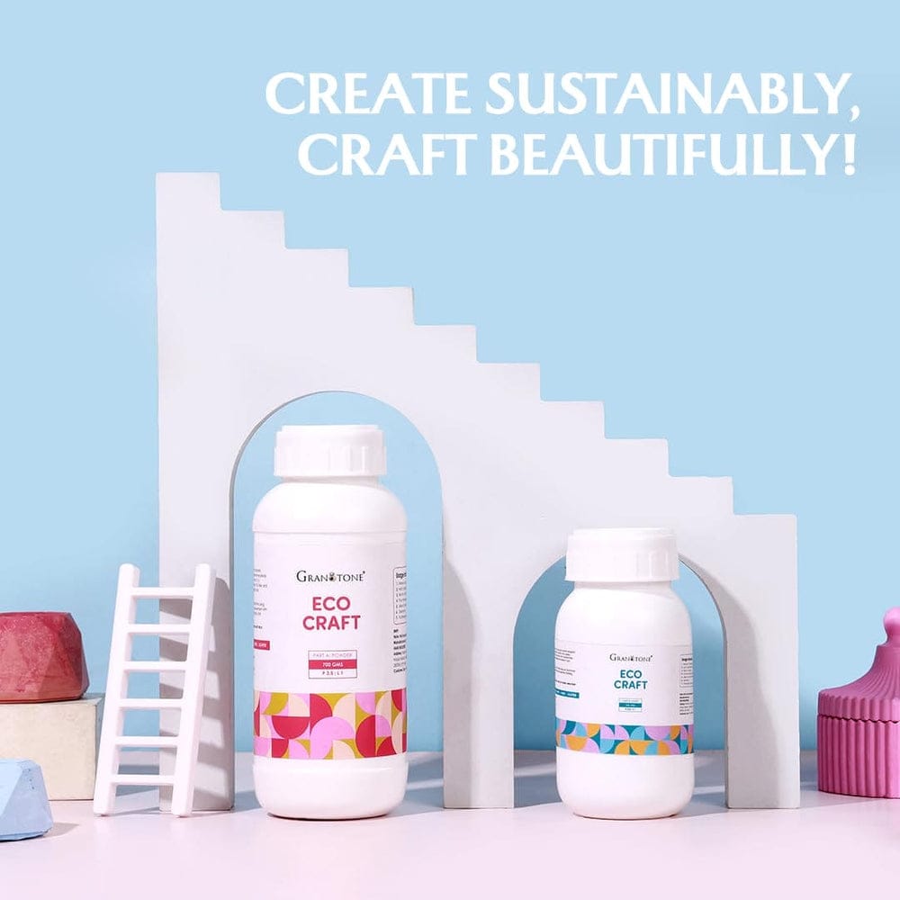 Granotone ECO Craft Set 900 gms and Gloss Sealer 500 gms Combo Eco Friendly Non Toxic Clear Protective Sealer for Craft Projects Made in India