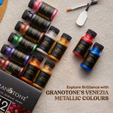 Acrylic Venezia Metallic - Set of 12 Metallic Shades (50ml each)
