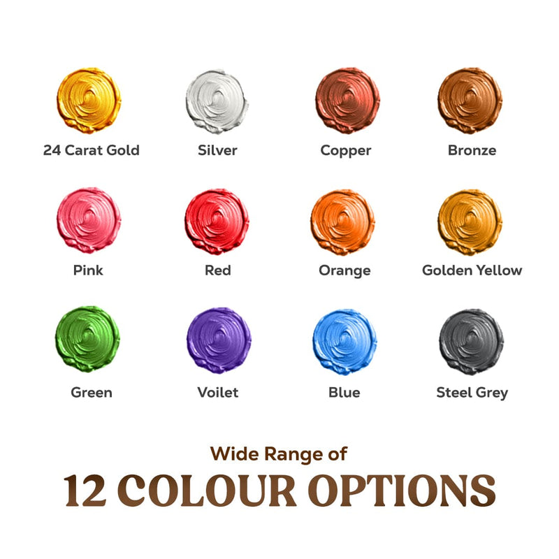 Acrylic Venezia Metallic - Set of 12 Metallic Shades (50ml each)