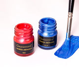 GRANOTONE Venezia Metallica Colors Kit - 10 Vibrant Water-Based, Non-Toxic Shades with Shimmering Effect, 15ml Each - Perfect for Artists & Crafters
