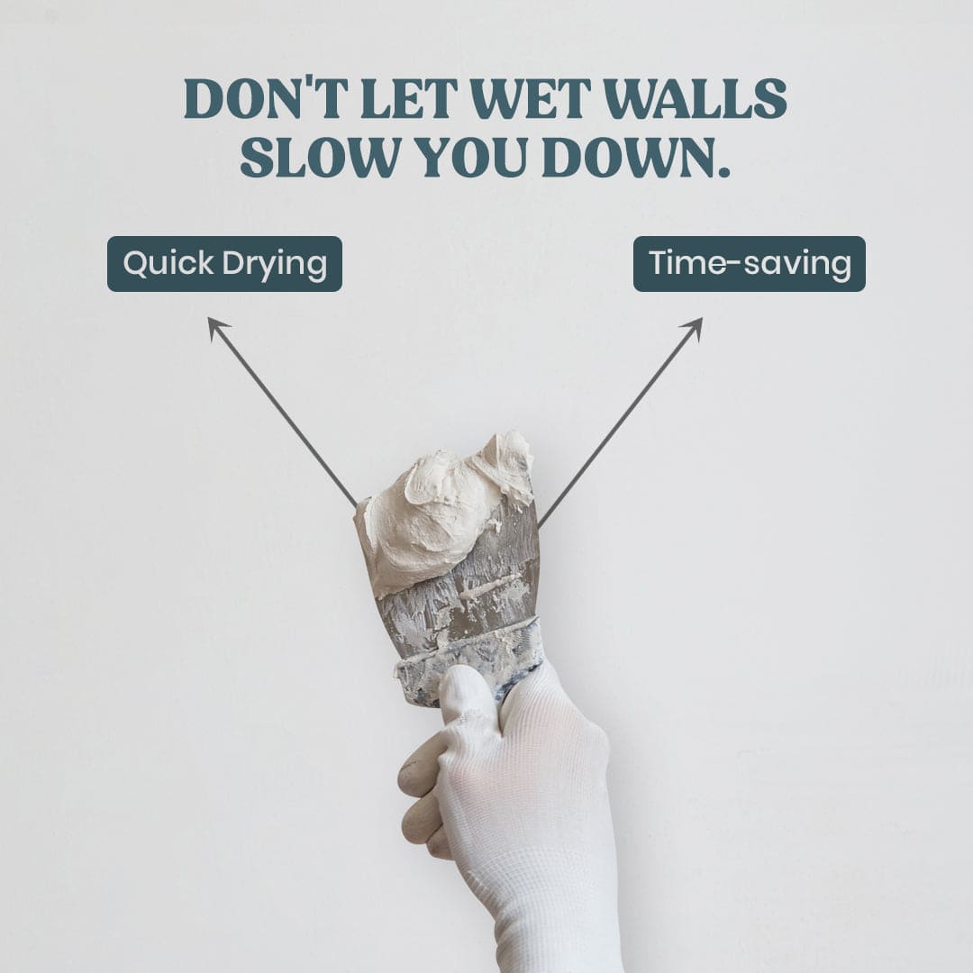 GRANOTONE Acrylic Wall Putty - Smooth Finish & Easy to Apply, Durable Filler for Interior Walls, Crack Resistant, White