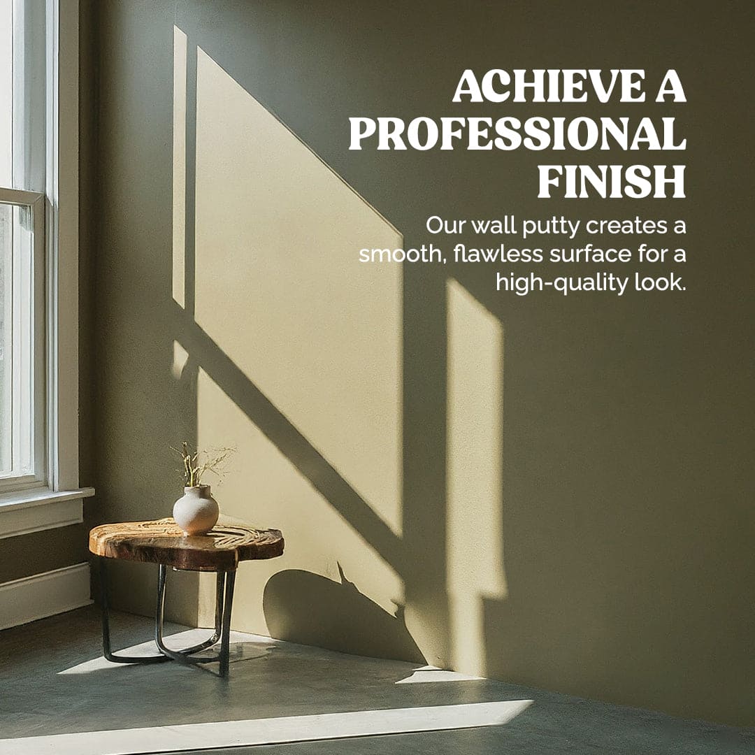 GRANOTONE Acrylic Wall Putty - Smooth Finish & Easy to Apply, Durable Filler for Interior Walls, Crack Resistant, White