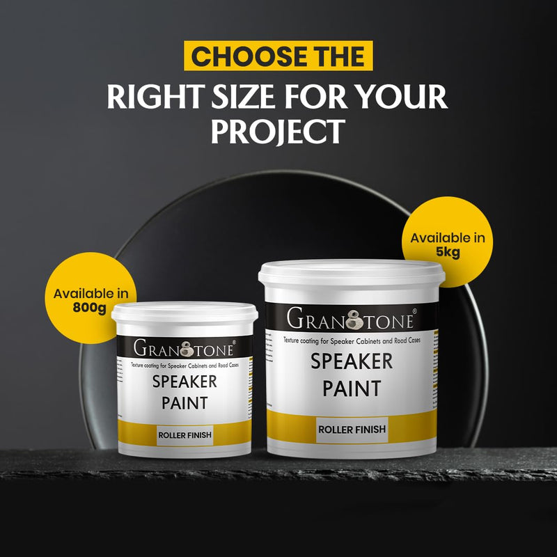 Roller Grade Speaker Cabinet Texture Coating Paint { Black } 5 KG