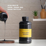 Acrylic Gesso (Black) Water Base Non-Toxic Universal Gesso Primer to Apply as an Undercoat Before Painting for Extra Coverage