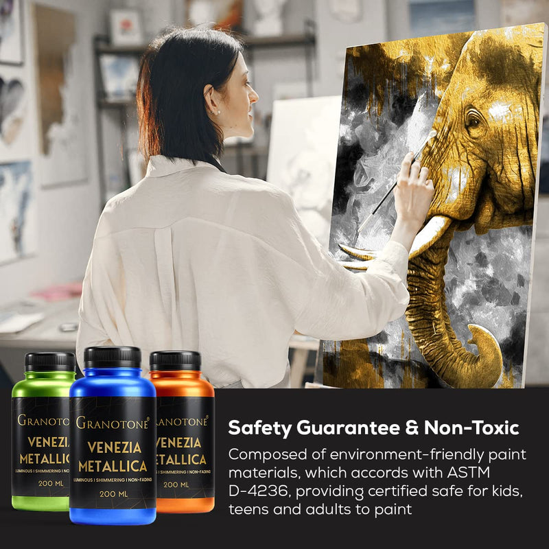 Acrylic Venezia Metallic - 200 ml (Orange)