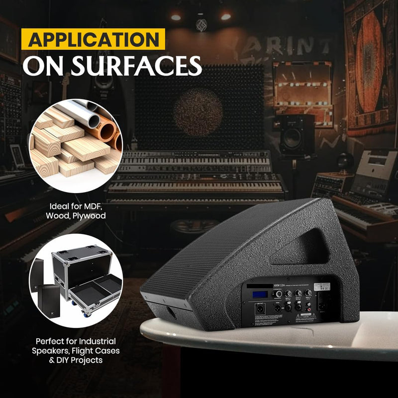 Roller Grade Speaker Cabinet Texture Coating Paint { Black } 5 KG