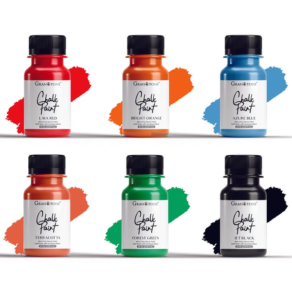 Dark Glamour Chalk Paints Set (Set of - 6 Colors) 60ml Each