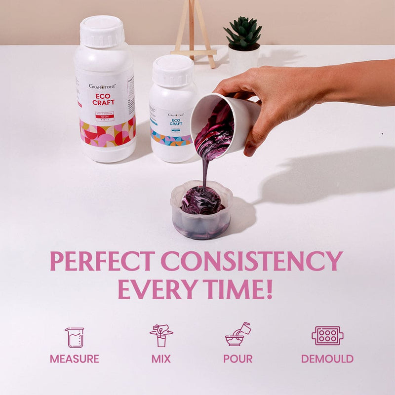 Granotone ECO Craft – Eco-Friendly Casting Material for DIY Terrazzo, Home Décor & Art Projects | Quick-Drying (30 Min), Non-Toxic, Sustainable, Zero Fumes | Powder-to-Liquid Ratio 3.5:1 (ECO900)