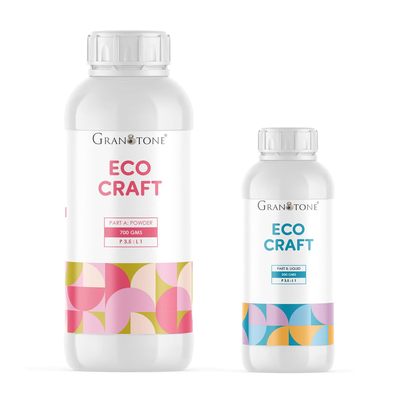 Granotone ECO Craft – Eco-Friendly Casting Material for DIY Terrazzo, Home Décor & Art Projects | Quick-Drying (30 Min), Non-Toxic, Sustainable, Zero Fumes | Powder-to-Liquid Ratio 3.5:1 (ECO900)