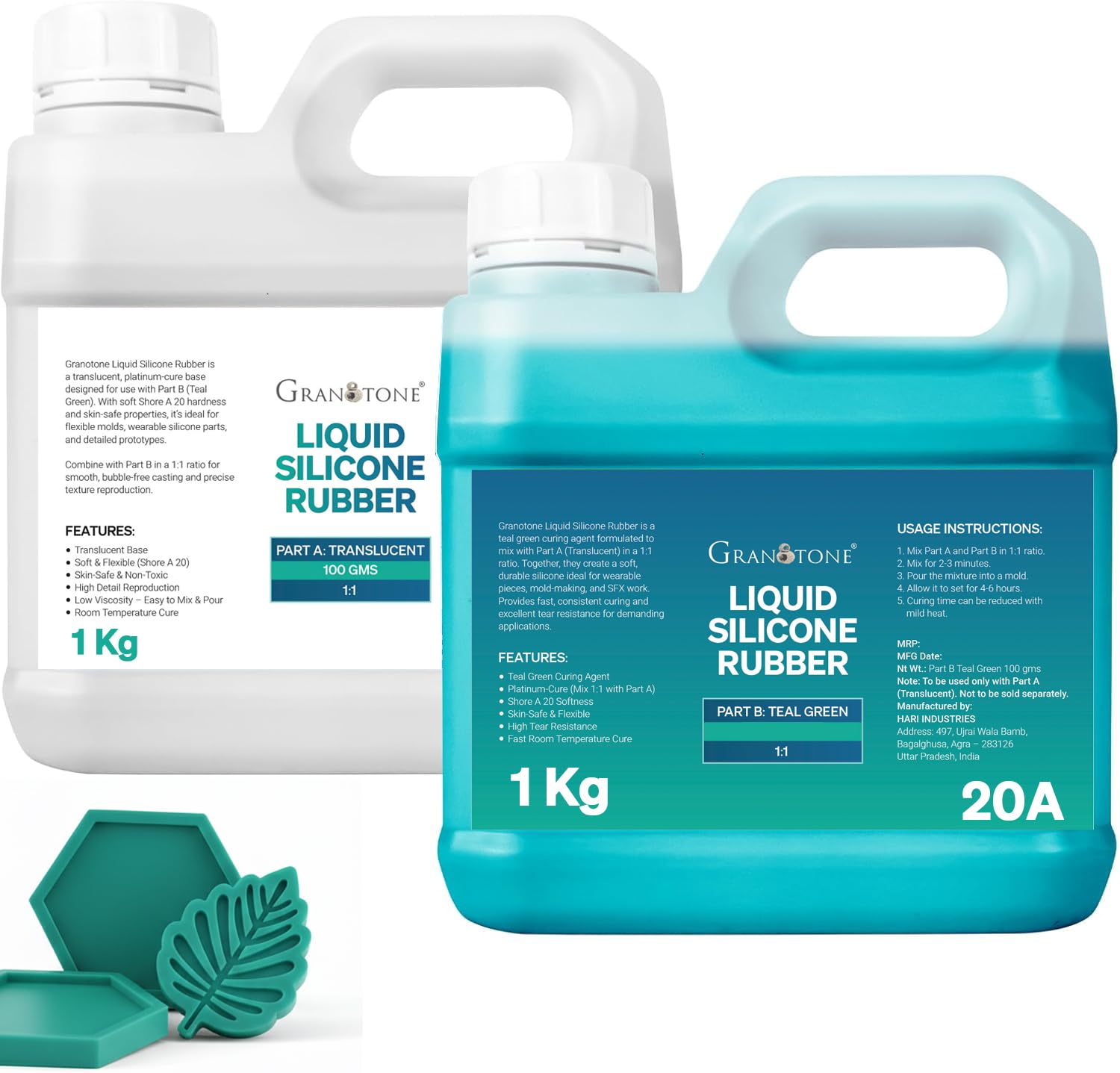 Granotone Liquid Silicone Rubber for Mould Making | 1:1 Mix