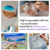 GRANOTONE Pastel Acrylic Paint Set - 6 Beautiful Colors, 50 ml Each - Perfect for Artists and Crafters