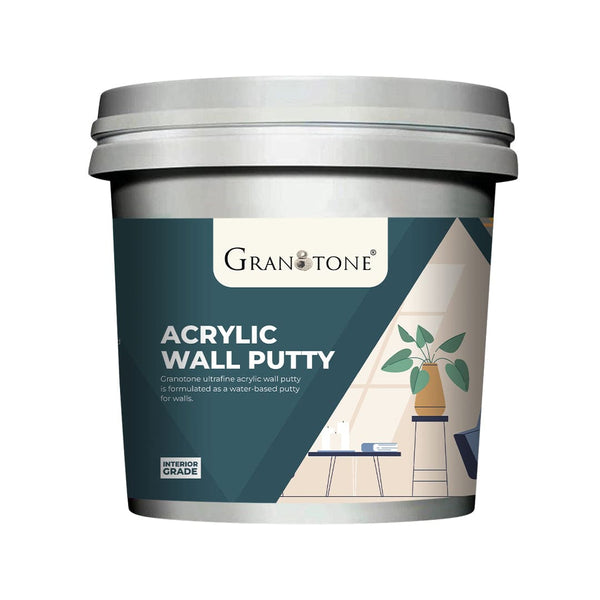 GRANOTONE Acrylic Wall Putty - Smooth Finish & Easy to Apply, Durable Filler for Interior Walls, Crack Resistant, White