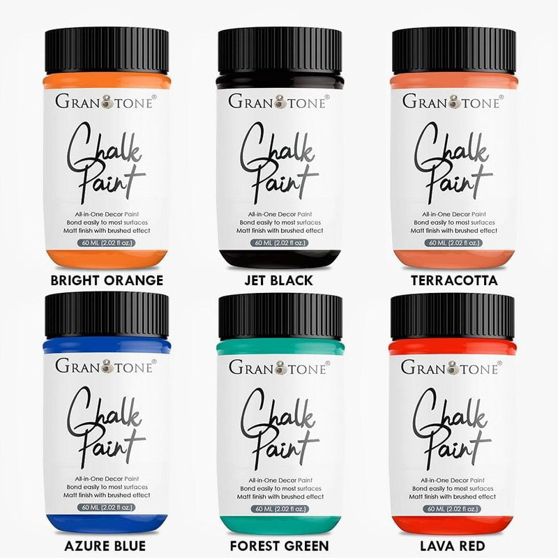 Dark Glamour Chalk Paints Set (Set of - 6 Colors) 60ml Each