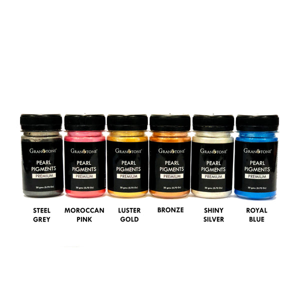 Non-Toxic Pearl/ Mica Pigment - Set of 6 (20gm Each) - Granotone