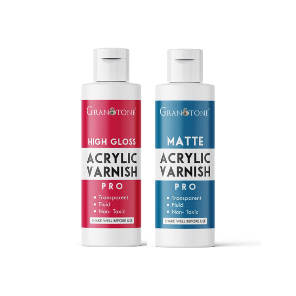 Acrylic Artist's Varnish ( Set of 2 – High Gloss & Matte) 100ml Each