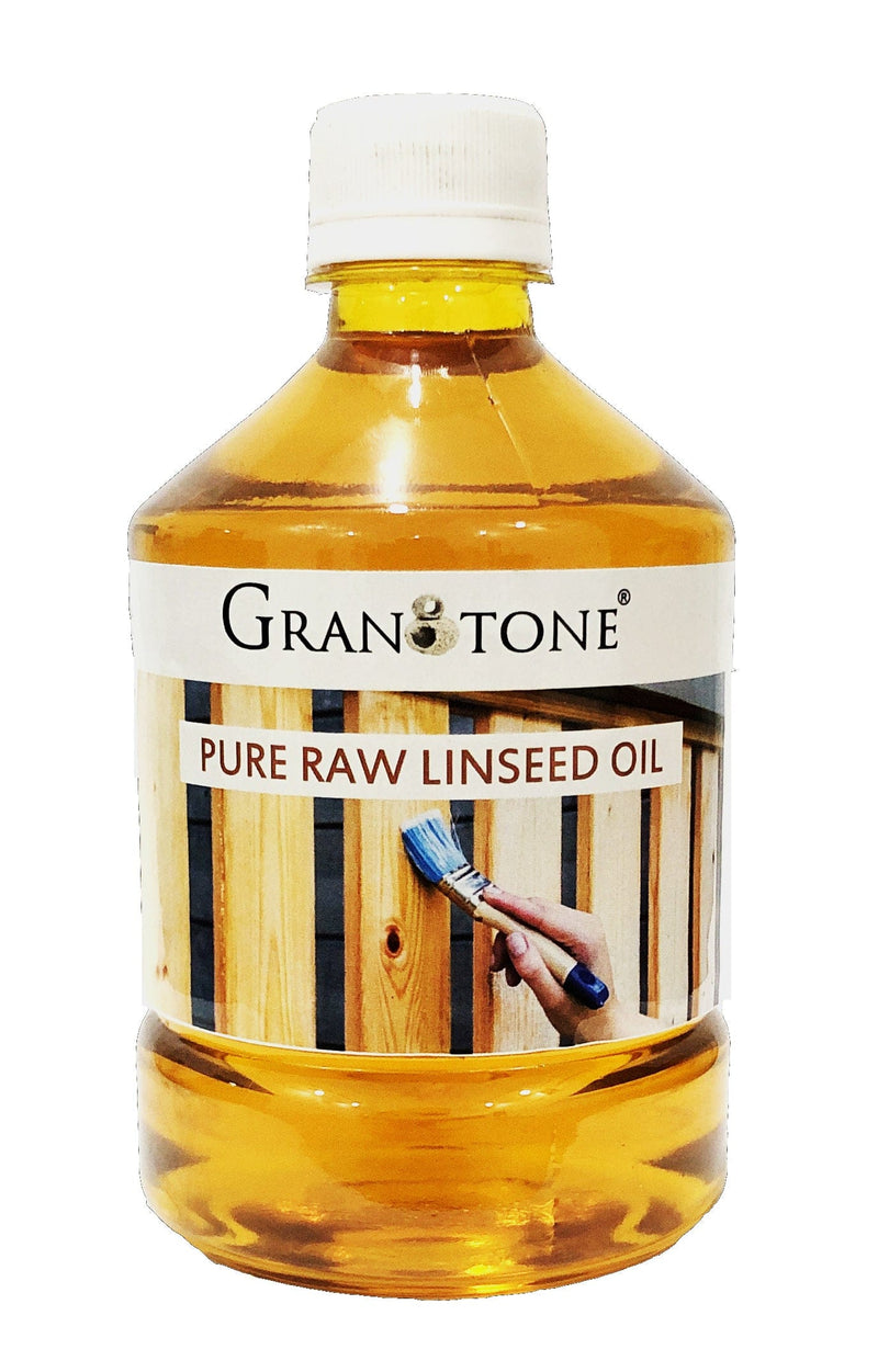 Pure Raw Linseed Oil (500 ml) An Ideal Wood Finishing Oil for Bare Woods - Granotone